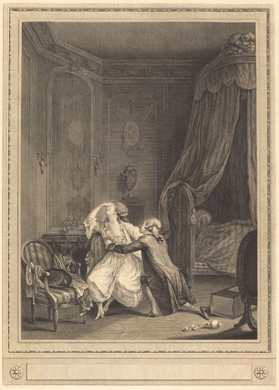 De late berouw door Gerard Rene Le Vilain after Nicolas Lavreince