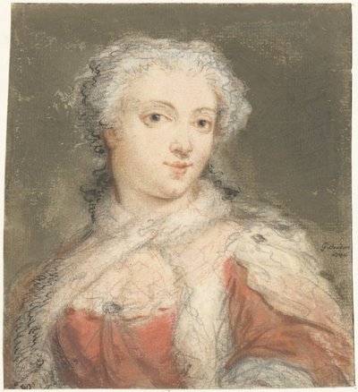 Portret van een jonge vrouw door Gerard Sanders