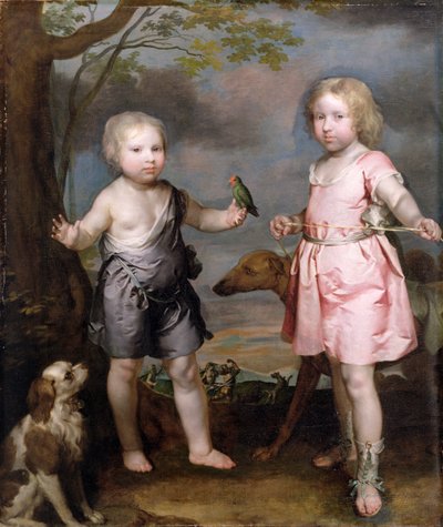 Lord John Hay en Charles, Meester van Yester (later Derde Markies van Tweeddale) c.1670 door Gerard Soest