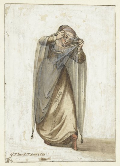 Venetiaanse courtisane door Gerard ter Borch