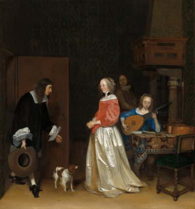 Het Bezoek van de Vrijer door Gerard Terborch II