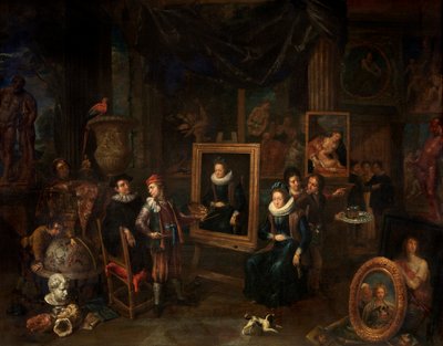 Het atelier van de schilder door Gerard Thomas