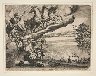 Hoofdstuk II uit II Koningen, De Hemelvaart van Elia door Gerard Valck