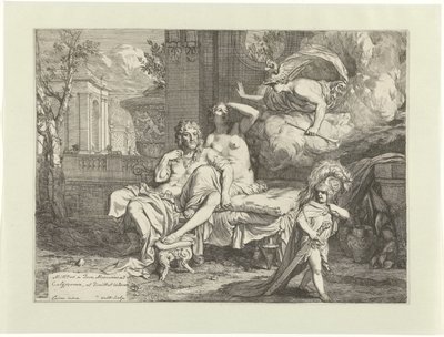 Hermes beveelt Calypso om Odysseus vrij te laten door Gerard Valck