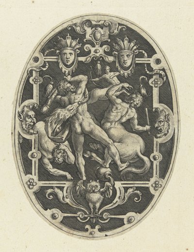 Hercules in strijd met de centauren door Gerard de Jode