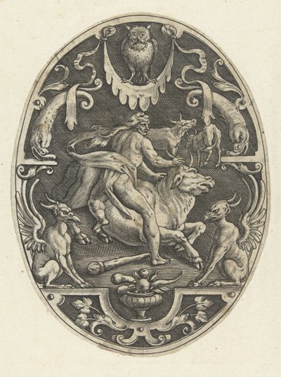 Hercules vangt de Kretenzische stier door Gerard de Jode