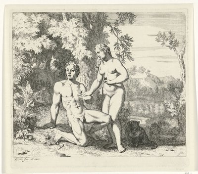 Adam en Eva in het paradijs door Gerard de Lairesse