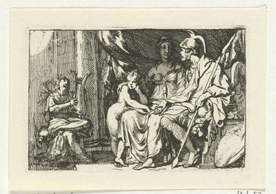 Aeneas vertelt Dido over zijn lotgevallen (Geschiedenis van Dido en Aeneas) door Gerard de Lairesse