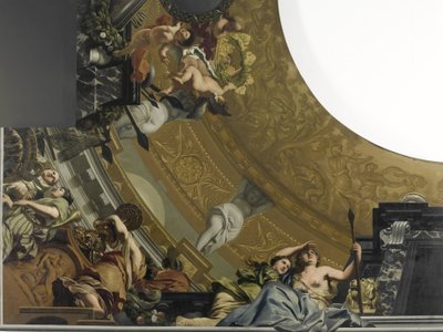 Vijfdelige plafonddecoratie voor de Grote Zaal van Paleis Soestdijk door Gerard de Lairesse