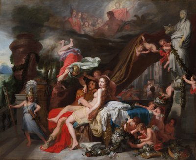 Hermes beveelt Calypso om Odysseus vrij te laten, ca. 1670 door Gerard de Lairesse