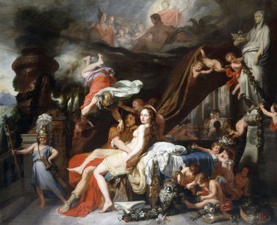 Mercurius beveelt Calypso om Odysseus vrij te laten door Gerard de Lairesse