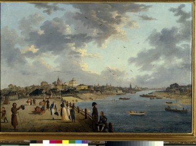 De rivier de Yauza in Moskou door Gerard de la Barthe