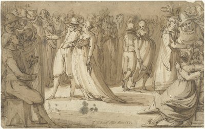 Feestscène door Gerard ter Borch