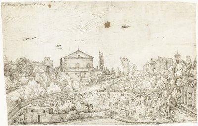 Gezicht op de San Stefano Rotondo, Rome, vanuit het noorden door Gerard ter Borch