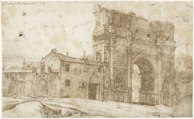 Noordzijde van de Boog van Constantijn, Rome door Gerard ter Borch