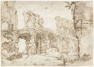 Ruïnes van het Colosseum, Rome, gezien van binnen door Gerard ter Borch