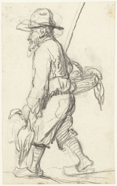 Jager met een mand met eenden door Gerard ter Borch (II) (possibly)