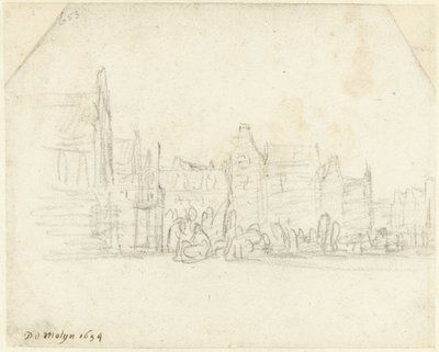 Grote Markt te Haarlem door Gerard ter Borch (II)
