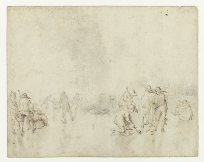 IJsgezicht met kolfspelers door Gerard ter Borch (II)