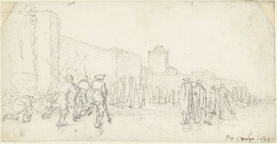 IJsvermaak bij de Zijlpoort te Haarlem door Gerard ter Borch (II)