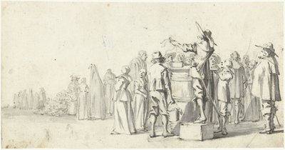 Omroeper op een marktplein door Gerard ter Borch (II)