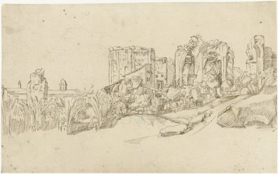 Ruïnes van de Thermen van Trajanus door Gerard ter Borch (II)