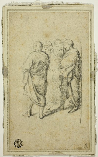 Groep van vier mannen in toga