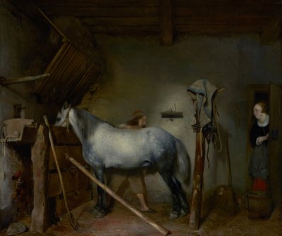 Paardenstal door Gerard ter Borch