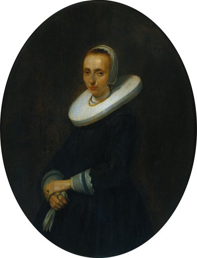 Johanna Bardoel (d after 1667). Wife of Gerard van der Schalcke door Gerard ter Borch