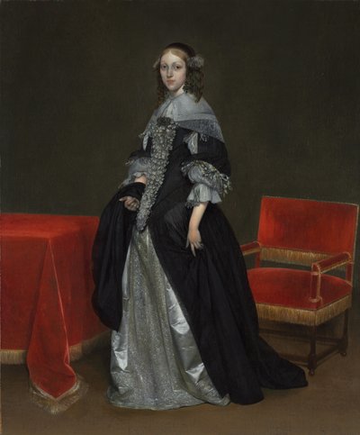 Portret van een vrouw, ca. 1665 door Gerard ter Borch