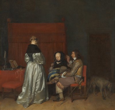 De Galante Conversatie, bekend als Vaderlijke Vermaning door Gerard ter Borch