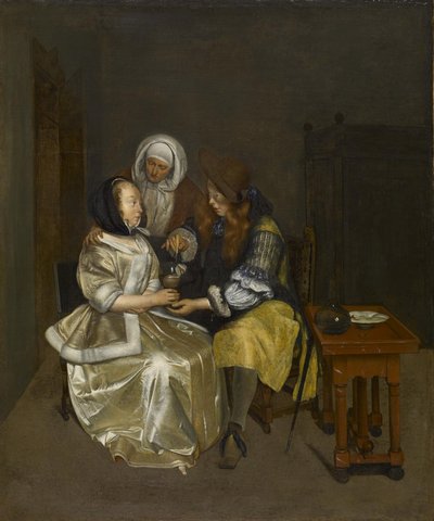 Een glas limonade door Gerard ter Borch