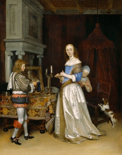 Dame bij haar Toilette, c.1660 door Gerard ter Borch