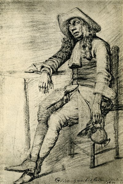 De feestvierder door Gerard ter Borch