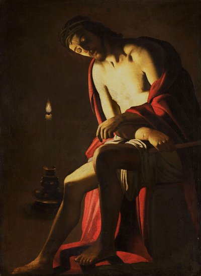 Christus op de koude steen door Gerard van Honthorst (copy after)