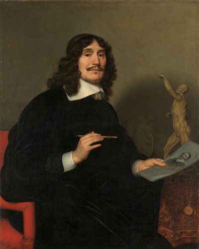 Portret van een kunstenaar door Gerard van Honthorst