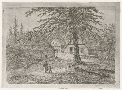 Boerenerf door Gerardus Emaus de Micault