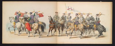 Maskerade van de Leidse studenten, 1855 (plaat 6) door Gerardus Johannes Bos