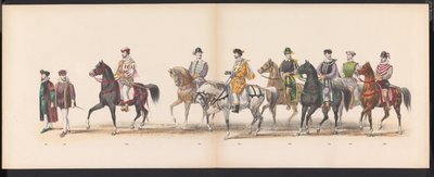 Maskerade van de Leidse studenten, 1870 (plaat 8) door Gerardus Johannes Bos