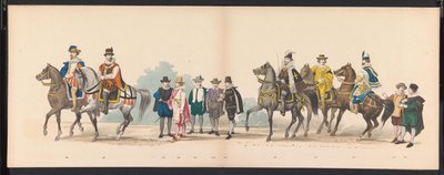 Maskerade van de Leidse studenten, 1875 (plaat 11) door Gerardus Johannes Bos