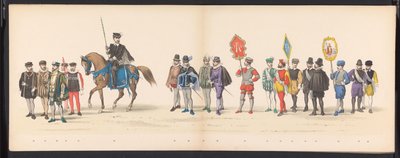 Maskerade van de Leidse studenten, 1875 (plaat 2) door Gerardus Johannes Bos