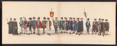 Maskerade van de Leidse studenten, 1875 (plaat 8) door Gerardus Johannes Bos