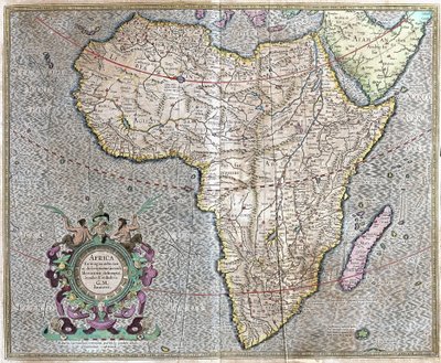 Afrika door Gerardus Mercator
