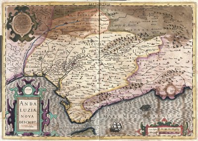 Andalusië, Spanje (gravure) door Gerardus Mercator