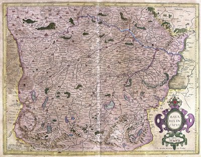 Beieren, Duitsland (gravure) door Gerardus Mercator