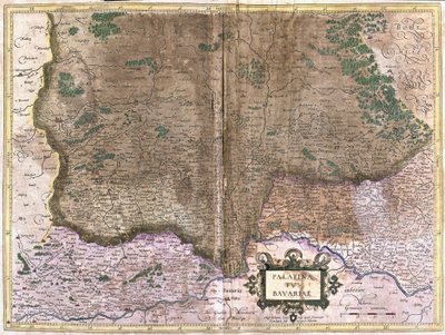 Beieren, Duitsland (gravure) door Gerardus Mercator
