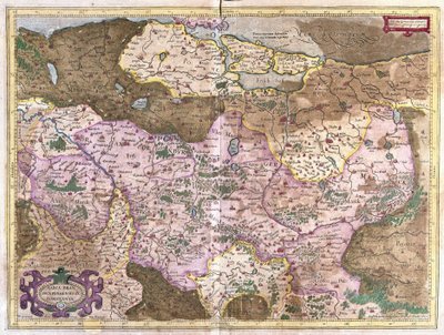 Brandenburg en Berlijn, Duitsland (gravure) door Gerardus Mercator