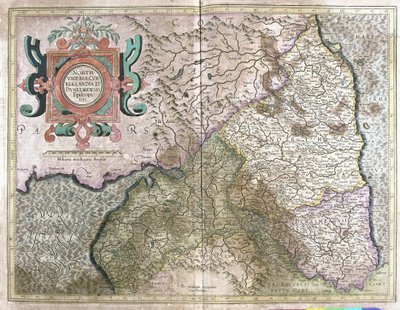 Engeland en Schotland (gravure) door Gerardus Mercator