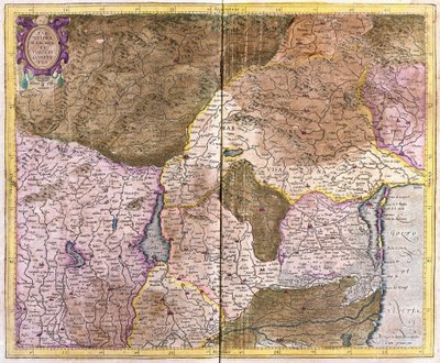 Golf van Venetië tot Tirol, gecentreerd op Lago di Garda en Verona, Italië door Gerardus Mercator