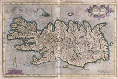 IJsland door Gerardus Mercator